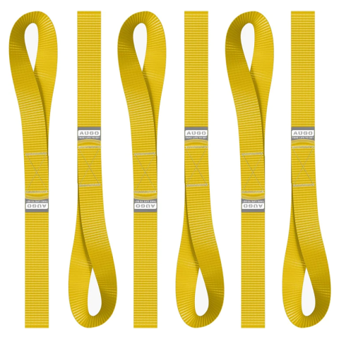 Soft Loop Tie Down Straps - 6 Pack - 1" x 12" - 4500 Lb Break Strength
