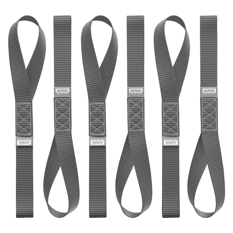Heavy Duty Soft Loop Tie Down Straps - 6 Pack - 1.5" x 17" - 10000 Lb Break Strength