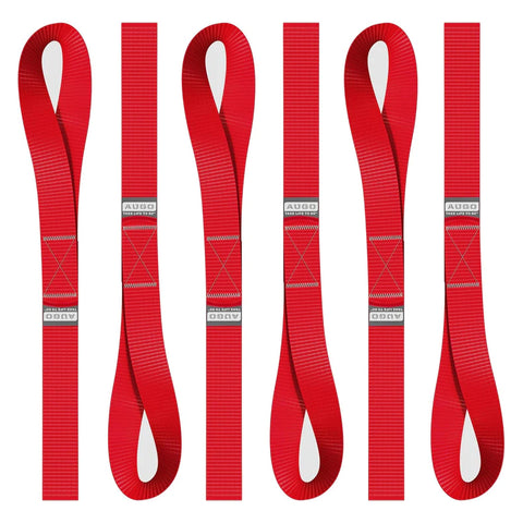 Soft Loop Tie Down Straps - 6 Pack - 4500 lb Break Strength - 1