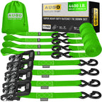 Heavy Duty Ratchet Straps - 4 Pack - 1.5" x 10 Ft - 4400 Lb Break Strength