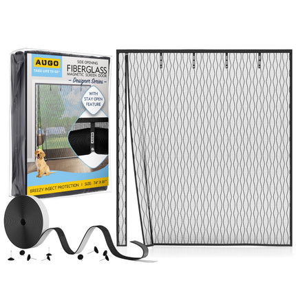 Fiberglass Side Opening Magnetic Screen Door