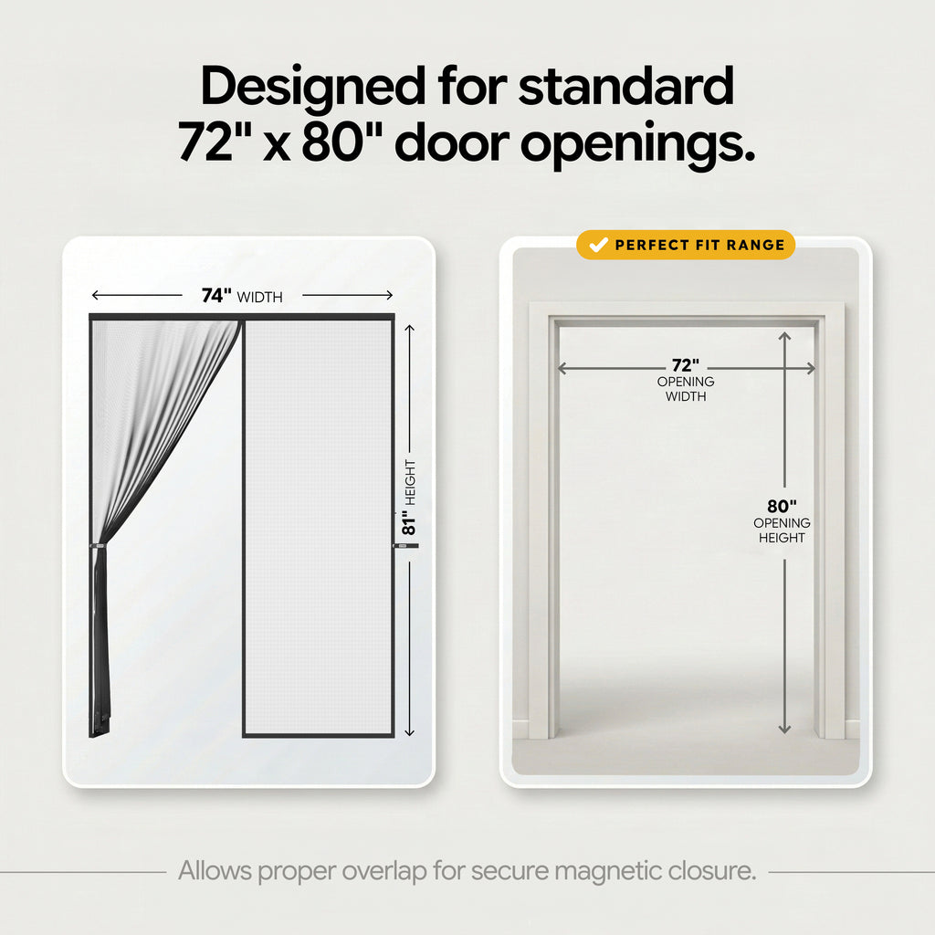 Heavy Duty Magnetic Mesh Screen Door