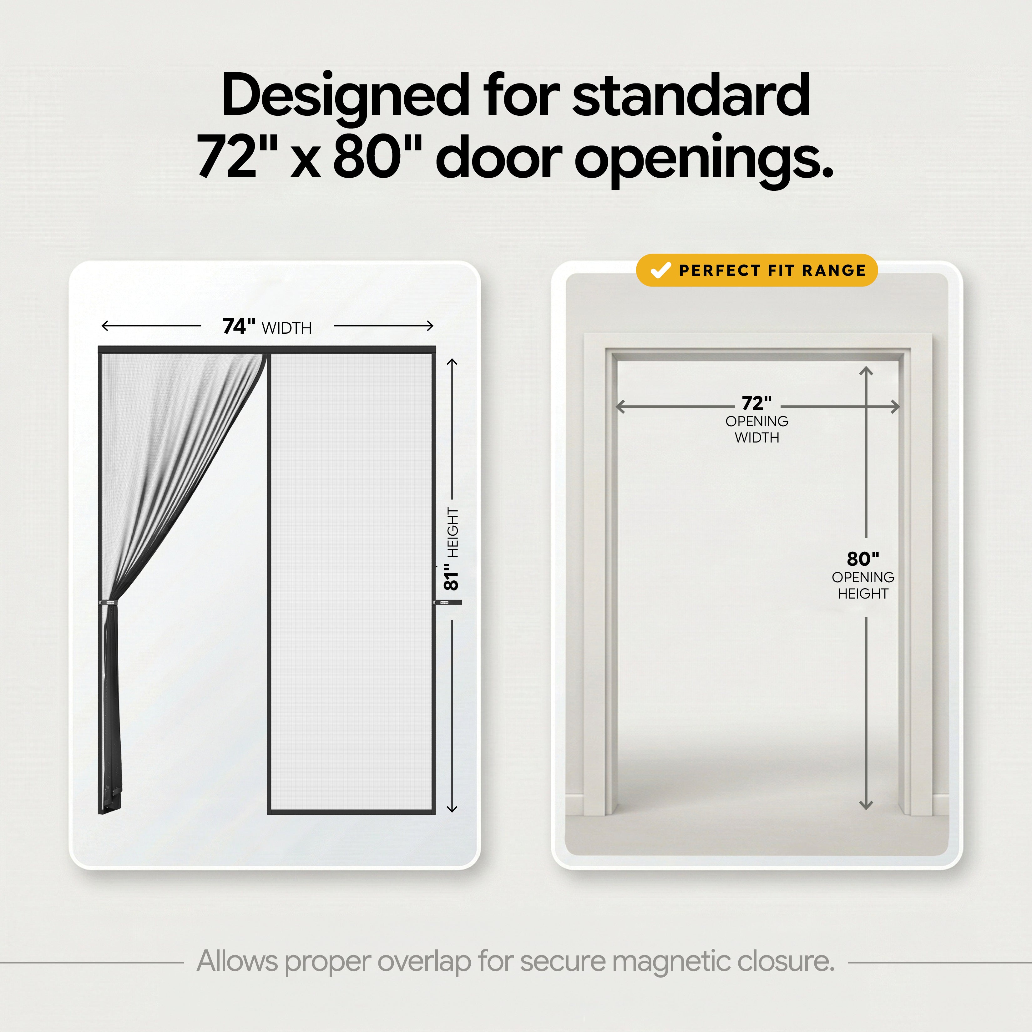 Heavy Duty Magnetic Mesh Screen Door