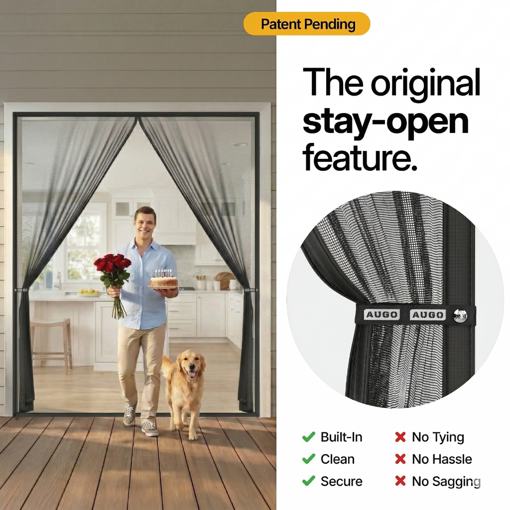 Heavy Duty Magnetic Mesh Screen Door