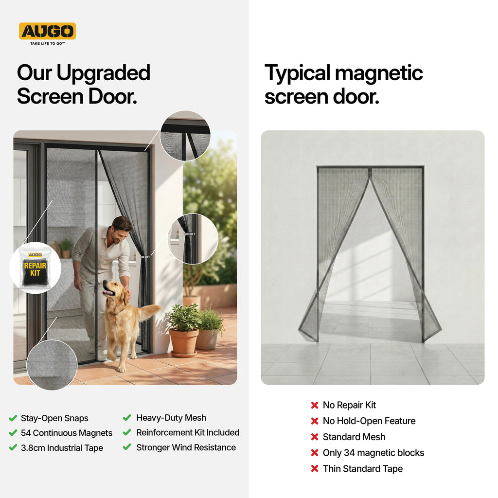 Heavy Duty Magnetic Mesh Screen Door